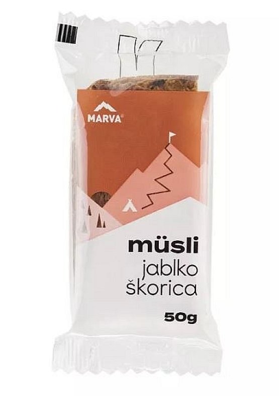 MARVA MÜSLI energetická tyčinka, 50 g, jablko/škorica MARVA MÜSLI energetická tyčinka, 50 g, jablko/škorica