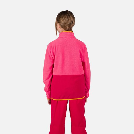 ROSSIGNOL Juniors' Strawpile Full-Zip Fleece, tearose