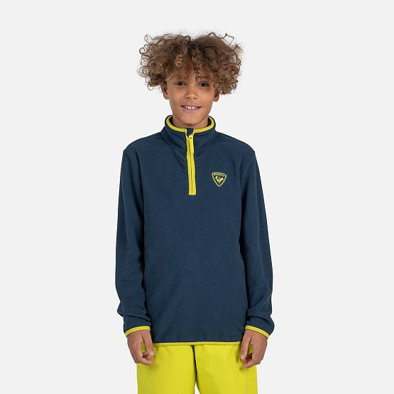 ROSSIGNOL Juniors' Strawpile Full-Zip Fleece, darknavy