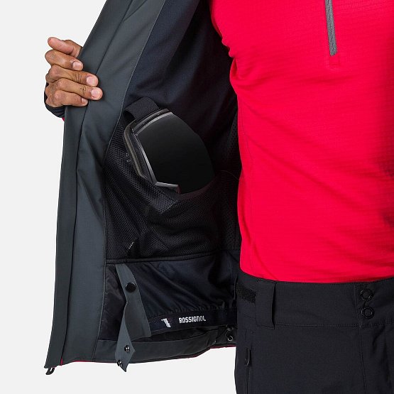 ROSSIGNOL Men's Blackside Ski Jacket, red