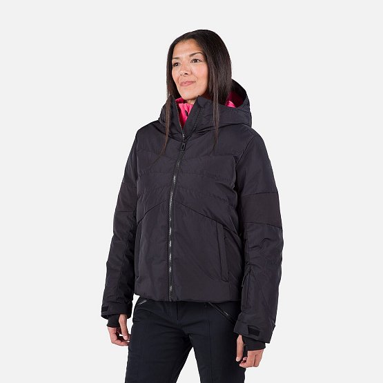 ROSSIGNOL Women's Wispile Puffy Ski Jacket, black