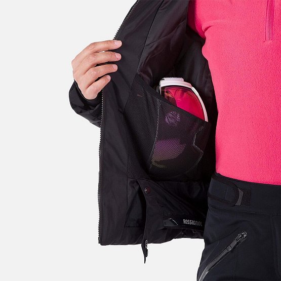 ROSSIGNOL Women's Wispile Puffy Ski Jacket, black