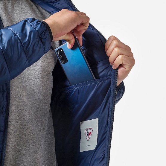 ROSSIGNOL Men's Hooded Insulated Jacket, darknavy