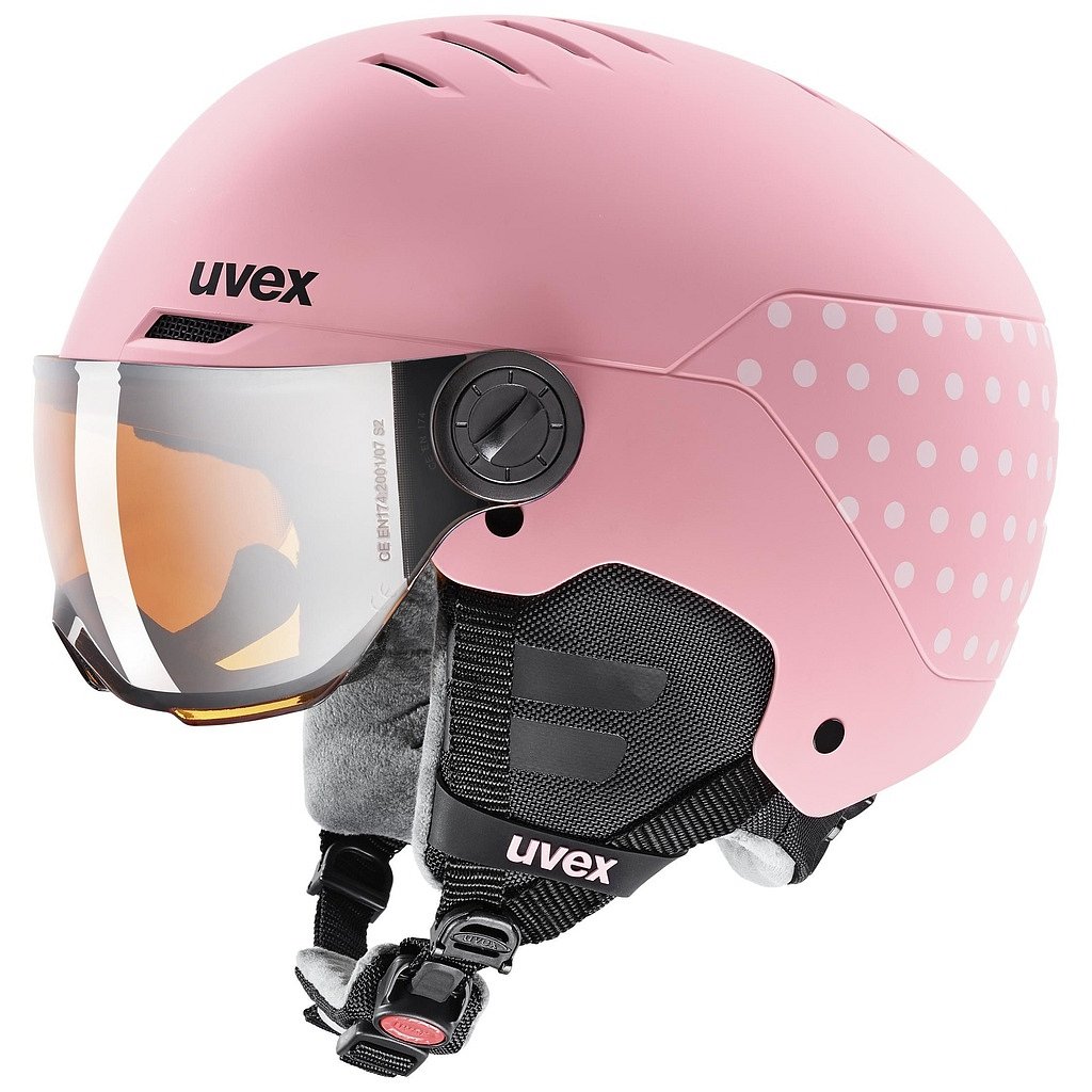 UVEX Rocket Junior Visor, pink confetti mat