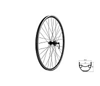 Zapletené koleso predné KLS DRAFT DSC 23 F, 26", black