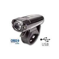 Svetlo predné MPB dióda Cree XPG-R5,400Lm,USB nabíjanie, s USB káblom.