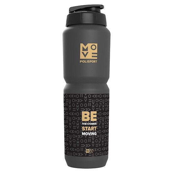 Polisport cyklofľaša MOVE, 1 Liter, sivo/čierna