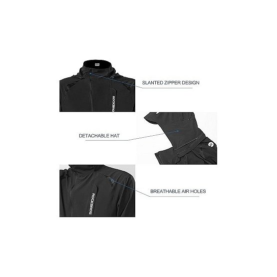 ROCKBROS cyklistická s dlhým rukávom. čierna