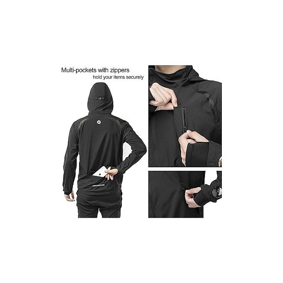 ROCKBROS cyklistická s dlhým rukávom. čierna