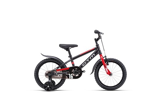 CTM Tommy 16" 2025, matná čierna/červená, 8"