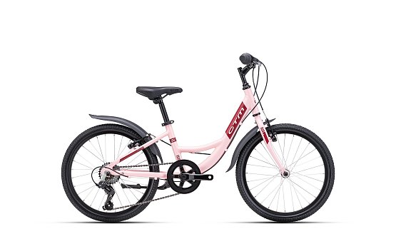 CTM Ellie 20" 2025, matná svetloružová perleť/burgundy, 11"