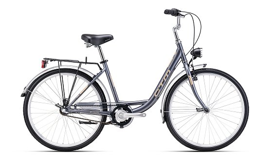 CTM Olivia 3.0 26" 2025, matná tmavosivá/zlatá 17" (430)