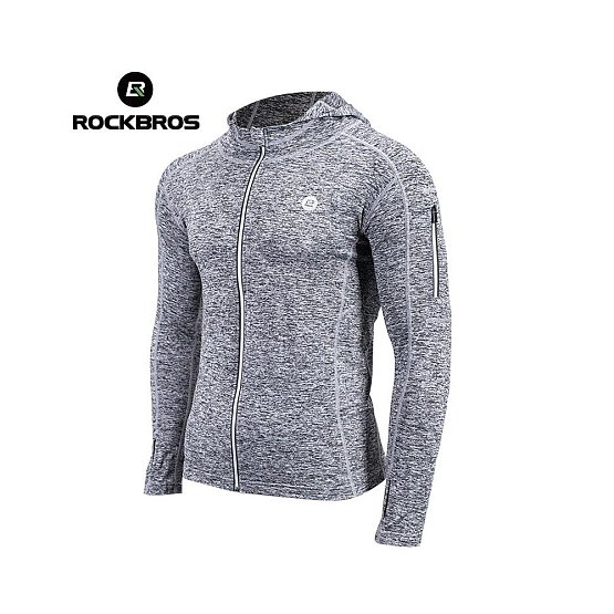 ROCKBROS priedušná s kapucou, white/black, L