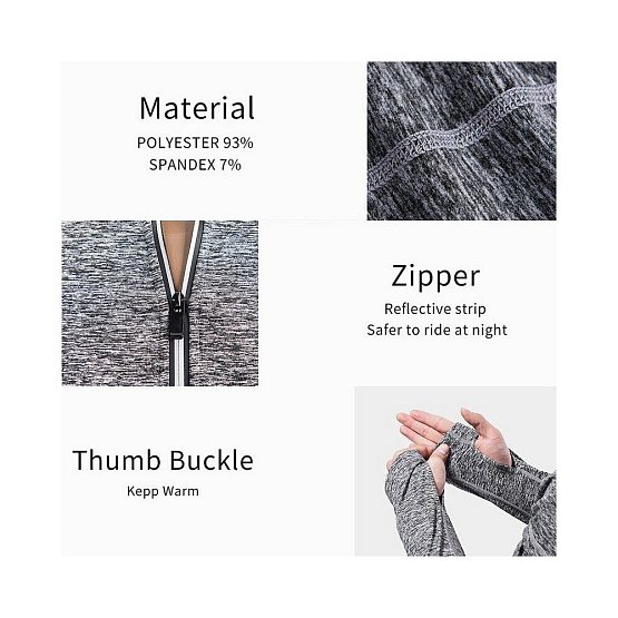 ROCKBROS priedušná s kapucou, white/black, L