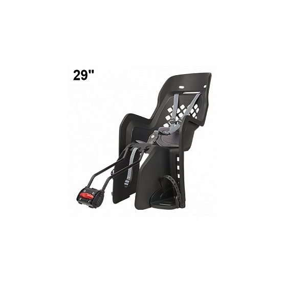 POLISPORT Sedačka det.zadná Joy 29 na sedl.trubku, tmavo sivá