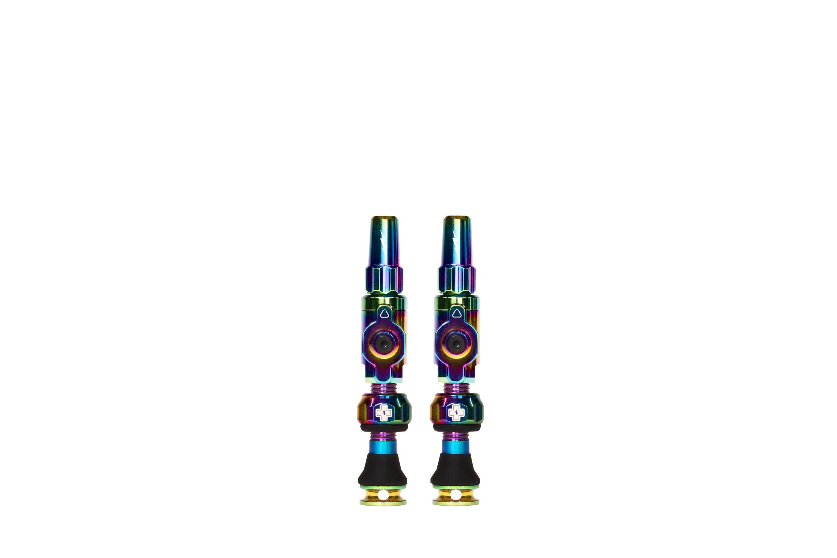 MUC-OFF Big Bore Lite Tubeless Valves (Large 45mm), iridescent