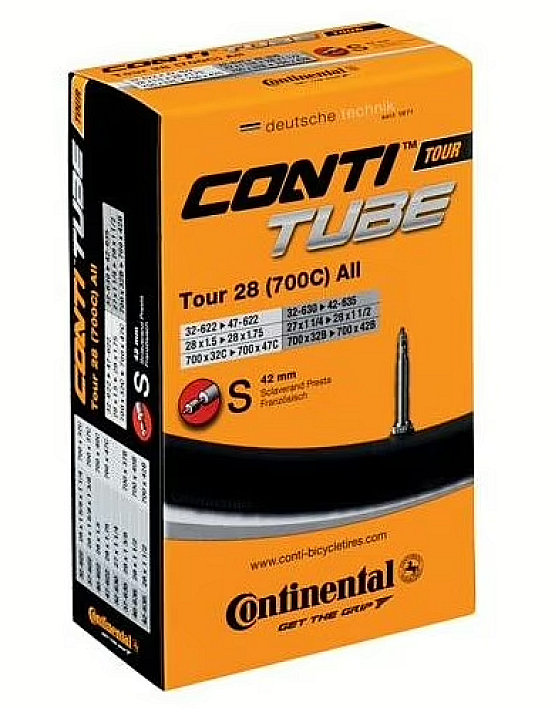 Duša CONTINENTAL Tour 28" (1.50-1.75) 700C(32-47), galuskový ventil 42mm