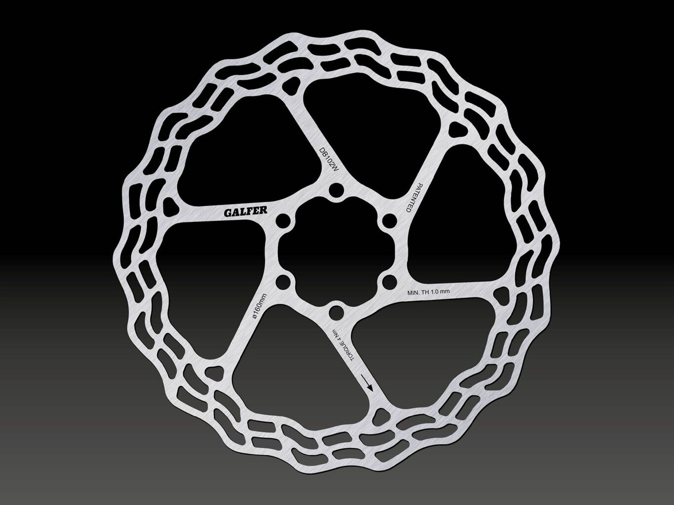 Galfer Fixed Wave Road 180 mm, 6-dier, 1.8 mm