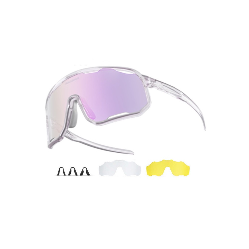ROCKBROS fotochromatické Pink Glasses, transparent