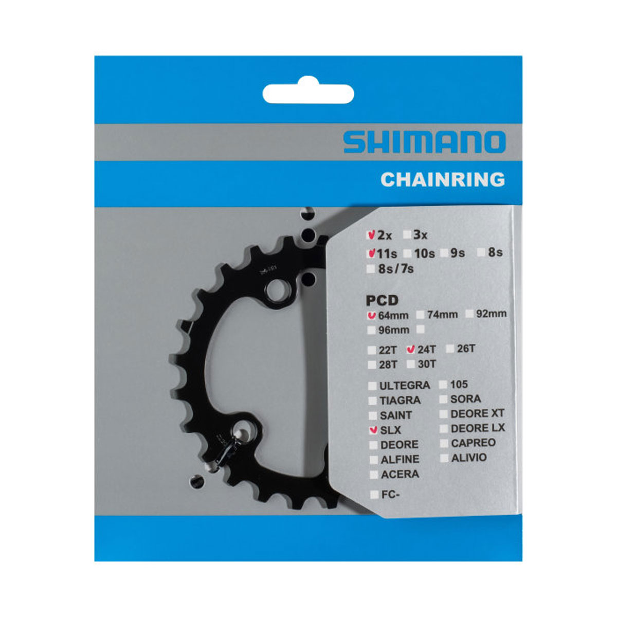Prevodnik SHIMANO 24z. FC-M7000 SLX 34/24z. čierny 64mm
