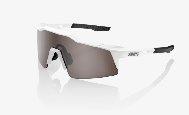 100% Speedcraft SL, Matte White, HiPER® Silver Mirror Lens