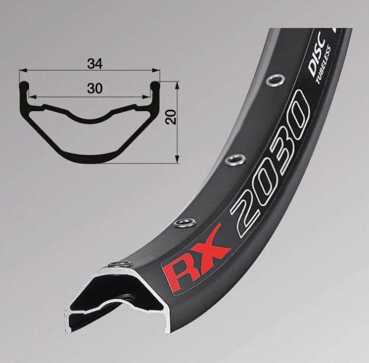 Remerx ENDURO PLUS RX 2030 (622x30 mm) 28H FV black E-Bike