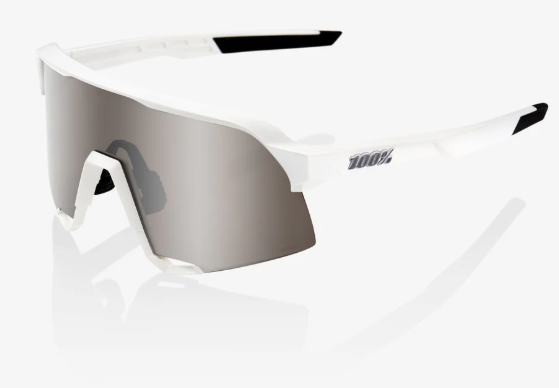 100% S3, Matte White - HiPER Silver Mirror Lens
