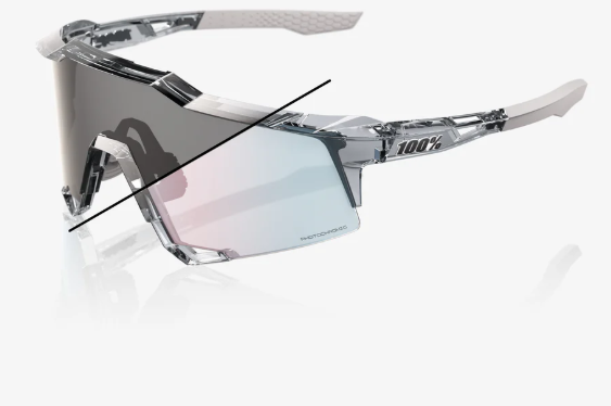 100% Speedcraft, Polished Translucent Grey - Rose Gold Photochromic Mirror