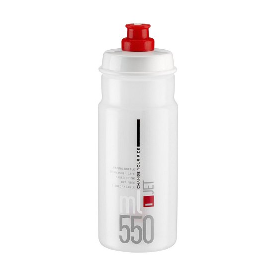 Fľaša JET červené logo 550 ml, transparentná