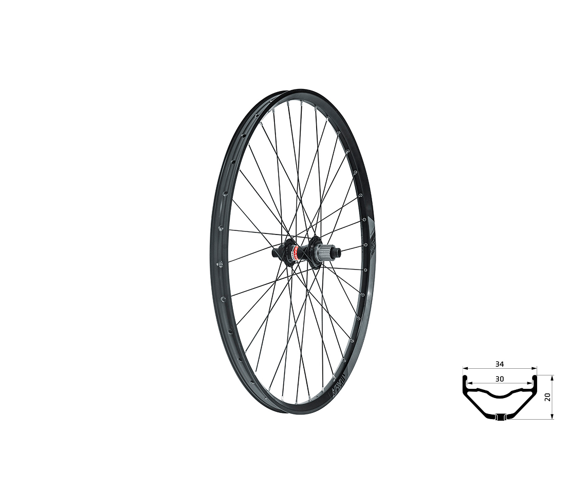 KELLYS Zapletené koleso zadné KLS VALOR 3 DSC R, 28/29", black