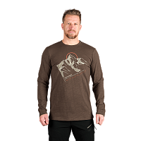 NORTHFINDER pánske tričko z organickej slub bavlny DARU, mustang