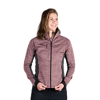 NORTHFINDER dámsky aktívny komfortný melanžový sveter JACLYN, plumblack