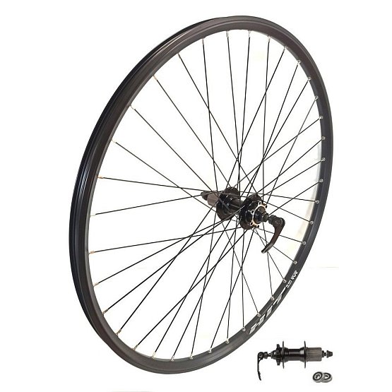 Zapletené koleso zadné 29" ráf Dragon, dvojst.čierne, náb. AL na disk