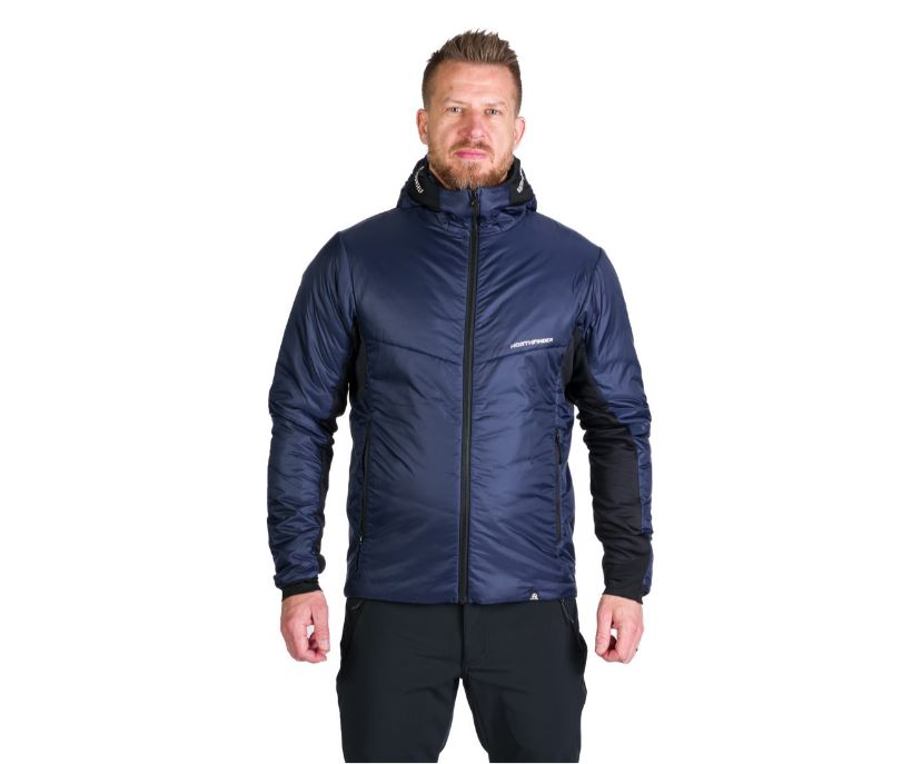 NORTHFINDER outdoorová hybridná bunda Primaloft®, FERDINANDO, navyblack