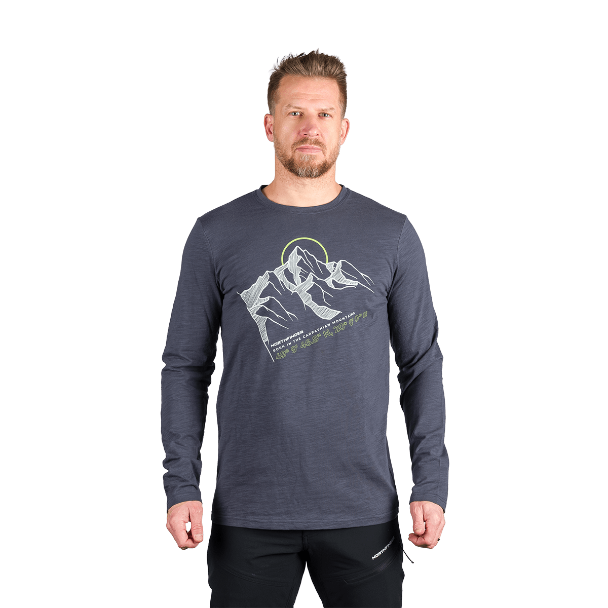 NORTHFINDER pánske tričko z organickej slub bavlny DARU, bluenights