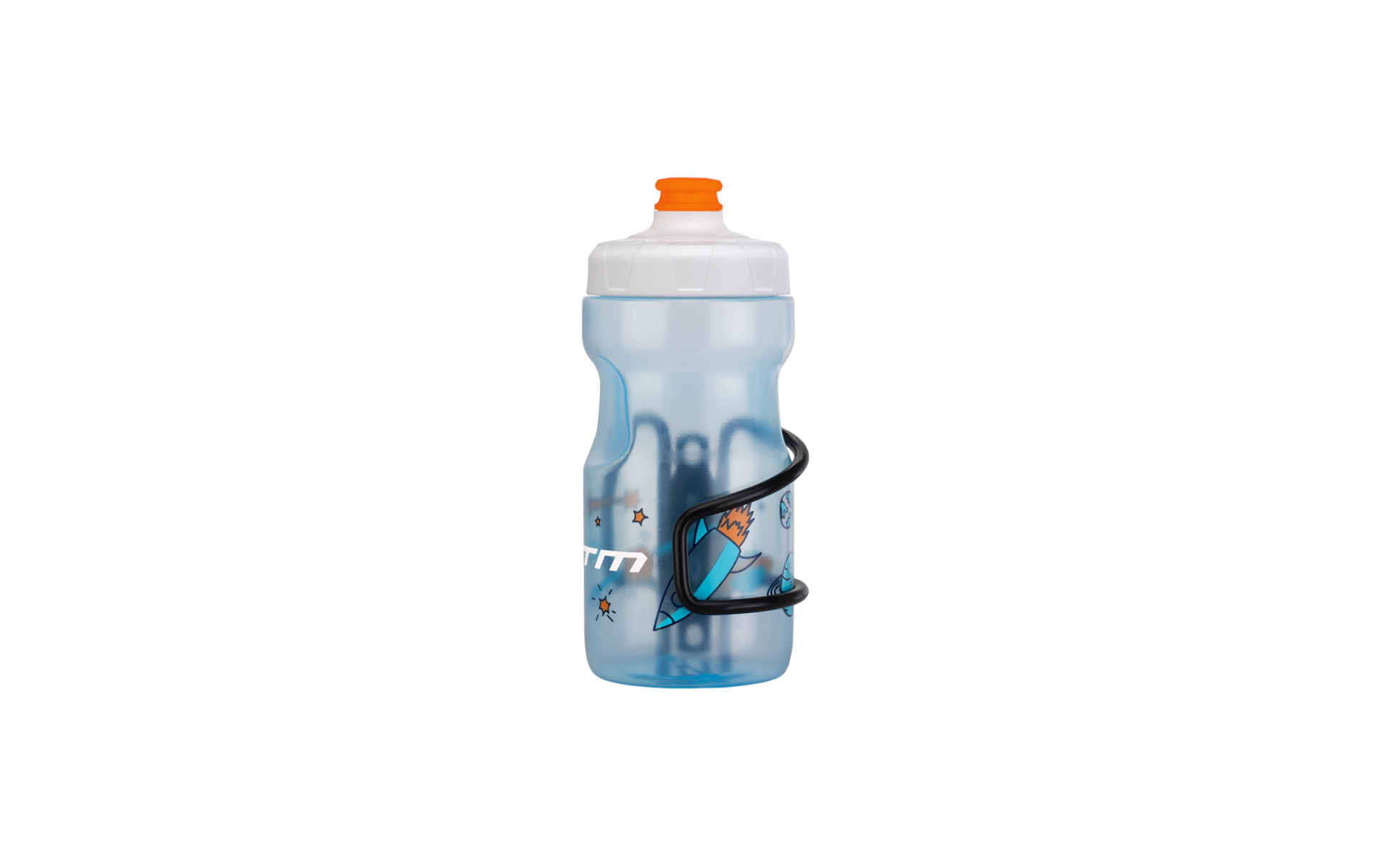 Fľaša s košíkom CTM Kaito 0,4 l - modrá