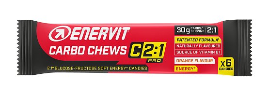 Carbo Chews C2:1, 34 g/6 želatiniek, orange