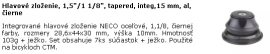Hlavové zloženie, 1,5"/1 1/8", tapered, integ,15 mm, al, čierne