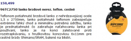 Brzdové lanko JAGWIRE 96TC2750, nerez, cestné, teflón, 1,5 x 2750 mm