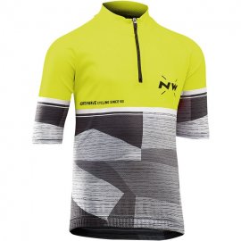 Northwave ORIGIN JUNIOR jersey short sleeves, yellow fluo/grey