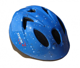 Prilba detská Kvapky 3D,modrá,s otoč.uťah., XXS, 44-50cm