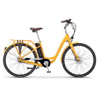 Elektrobicykel mestský Apache Wakita Grace 28", žltá, 18"