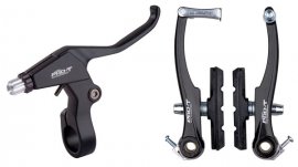 Brzdové čeluste + páky PRO-T V-brake dural EVO, čierna