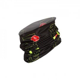 Multifunkčná šatka CASTELLI LW, čierna/žltá fluo