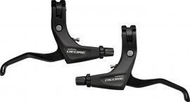 Brzdové páčky SHIMANO DEORE T610, pár P+Ľ, V-brake, čierne