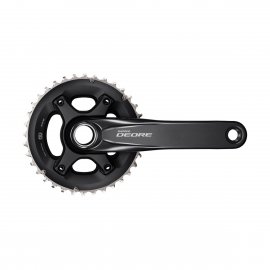 Kľuky SHIMANO DEORE M6000, 175 mm, 36/26z., 10-kolo, čierne, HTII, bez ložísk