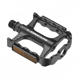 Pedále LONGUS PREMIUM MTB AL, čierne, priemyselné ložiská