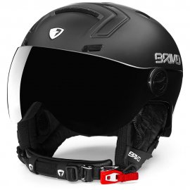 Lyžiarska prilba BRIKO STROMBOLI VISOR 1V, matt shiny black