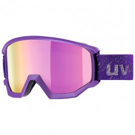 Lyžiarske okuliare UVEX Athletic FM, dark violet mat mirror pink, (S3)