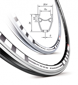 RÁF ROAD RUNNER 700C 32D+VLOŽKY ČIERNY, VENTIL 6, 490G /VEL:700C